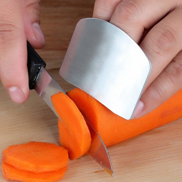 2-Pack: Stainless Steel Finger Protector For Cutting, Chopping & Dicing - Picture 4 of 4